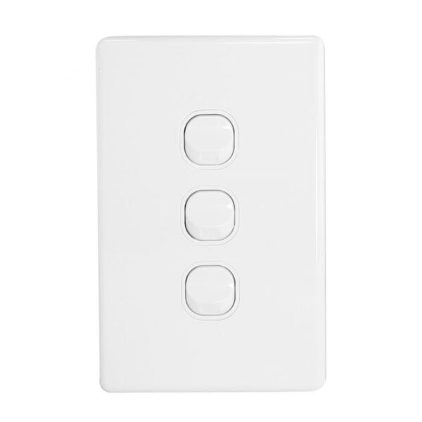 Jinhang Slim 10A 3 Gang Wall Switch Vertical - Jhe-Ks306-V-Nz -  - Switches &Amp; Sockets - Electrical