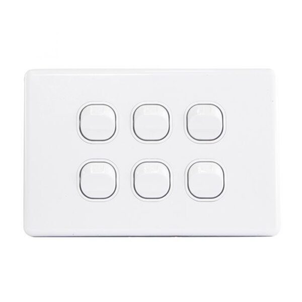 Jinhang Slim 10A 6 Gang Wall Switch - Jhe-Ks312-Nz -  - Switches &Amp; Sockets - Electrical