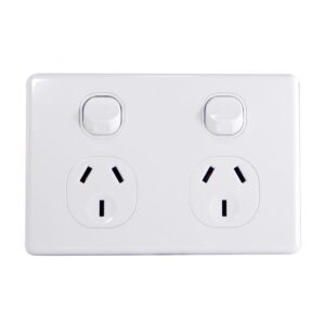 JinHang Slim 10A Double Wall Socket - JHE-KS315-NZ -  - Switches & Sockets - Electrical