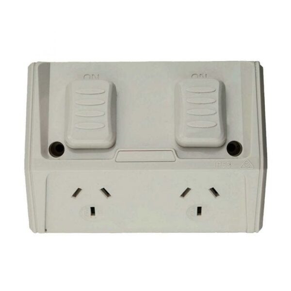 Jinhang Weatherproof Double Gpo Ip53 250V 10A - Jhe-Wpgpo2-Nz -  - Weatherproof - Electrical