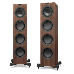 KEF Floor Standing Speakers Two half way bass reflex. Uni Q array 1x 6.5 Uni Q 1x 1 HF 1x 6.5 LF 2x 6.5 ABR drivers. Colour Walnut. SOLD AS PAIR NZDEPOT - NZ DEPOT