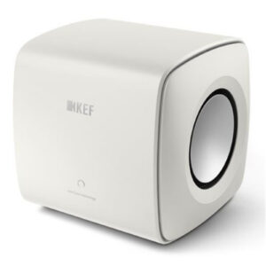 KEF KC62 Subwoofer Dual 6.5 inch Uni-Core force cancelling driver array. 1000w 2x 500w calss D amps. Works with KW1 adaptor Colour - WHITE - NZ DEPOT