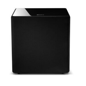 KEF KUBE12B KEF 12" 300W Subwoofer. 1 x 300mm driver. 22-140Hz. 114dB. RCA phono sockets. Speaker level inputs. Black - NZ DEPOT