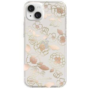 Kate Spade New York iPhone 14 Plus 6.7 Protective Hardshell Case Gold Floral NZDEPOT - NZ DEPOT