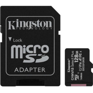 Kingston 128GB microSDHC Canvas Select Plus CL10 UHS-I Card + SD Adapter