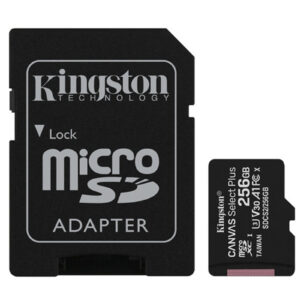 Kingston 256GB microSDXC Canvas Select Plus CL10 UHS-I Card + SD Adapter