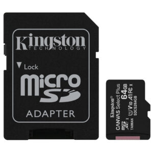 Kingston 64GB microSDHC Canvas Select Plus CL10 UHS-I Card + SD Adapter