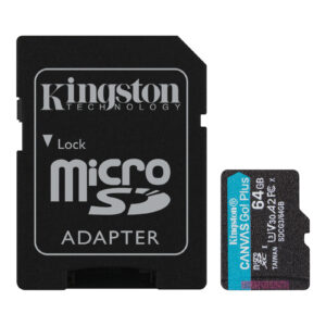 Kingston Canvas Go Plus 64GB microSD Memory Card Class 10 UHS I U3 V30 A2 up to 170MBs read and 70MBs write for Android mobile devices action cams drones and 4K video production NZDEPOT - NZ DEPOT