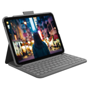 Logitech Slim Folio Keyboard Case for iPad 10.9" (10th Gen) - Grey - NZ DEPOT