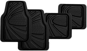 Mat Set 4Pc Rubber Shallow Dish Black Pc50224 Automotive Carpets Mats Nz Depot - Nz Depot