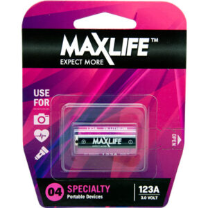 Maxlife 123A Lithium 3V Battery. 1Pk. - NZ DEPOT