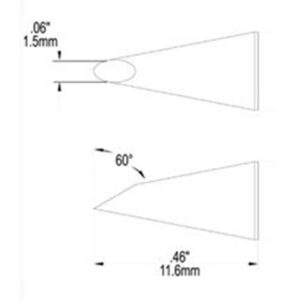 Hoof 60° 1.5mm x 11.6mm (.06" x .46") - NZ DEPOT