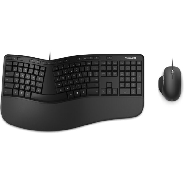 Microsoft Wired Ergonomic Desktop Keyboard & Mouse Combo for Business - Black - NZ DEPOT