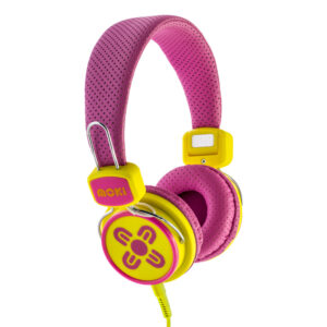 Moki ACC-HPK Wired Headphones for Kids - Pink & Yellow - NZ DEPOT