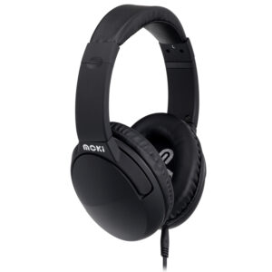 Moki ACC-HPNCBK Wired Over-Ear Noise Cancelling Headphones - Black - NZ DEPOT