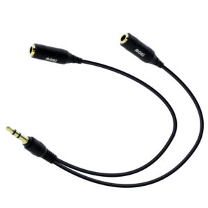 Moki ACC SPLITC Audio Splitter Cable 3.5mm Black NZDEPOT - NZ DEPOT