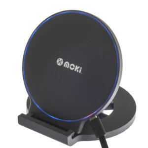 Moki ChargeStand ACC-MCP10WS Wireless Charger - 10W - Black - NZ DEPOT