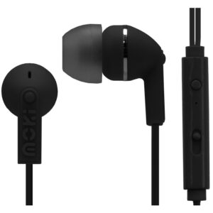 Moki Mic & Control ACC-HCBM Wired In-Ear Headphones - Black - NZ DEPOT