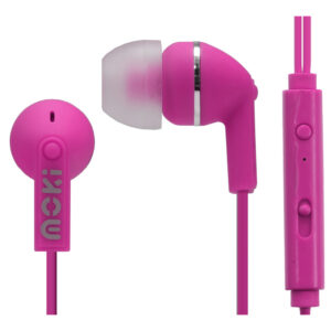Moki Mic & Control ACC-HCBM Wired In-Ear Headphones - Pink - NZ DEPOT
