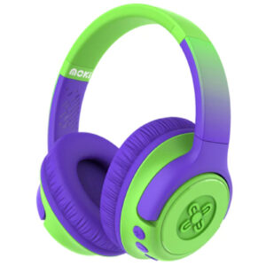Moki Mixi Kids Volume Limited Wireless Headphones - Green Purple - NZ DEPOT