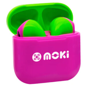 Moki MokiPods Mini True Wireless In-Ear Headphones for Kids - Pink Green - NZ DEPOT