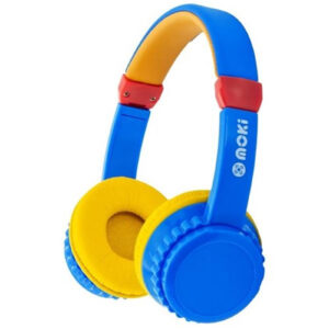 Moki Play Safe Wireless On-Ear Headphones for Kids - Blue / Yellow - NZ DEPOT