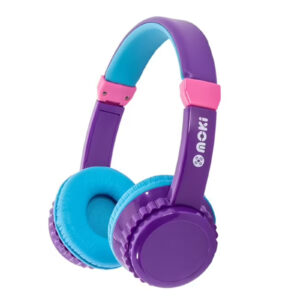 Moki Play Safe Wireless On-Ear Headphones for Kids - Purple / Aqua - NZ DEPOT