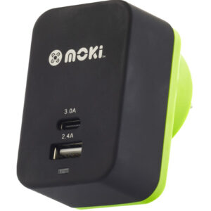 Moki Wall Charger + Type-C USB - 3.0 RapidCharge - NZ DEPOT