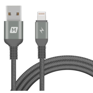 Momax ELITE Link Triple-Braided Nylon 2m Lightning Cable Black
