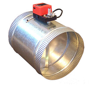 Motorised In Line Damper with Thermostat 300dia - MILDT300 - Duct Fittings - Dampers - Plastic & Metal