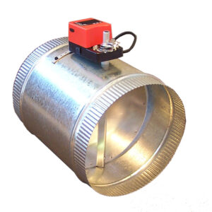 Motorised In Line Damper with Thermostat 150dia - MILDT150 - Duct Fittings - Dampers - Plastic & Metal