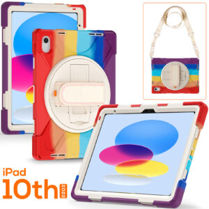 NZSTEM For iPad 10.9 Rainbow Tough Cover Shock Proof Case Fit 10th 2022 Shock Proof Tough Case Cover Protector with Stylus Pencil Holder Designed by NZSTEM NZDEPOT - NZ DEPOT