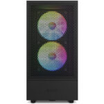 NZXT H5 Black Flow RGB Edition ATX MidTower Gaming Case Tempered Glass
