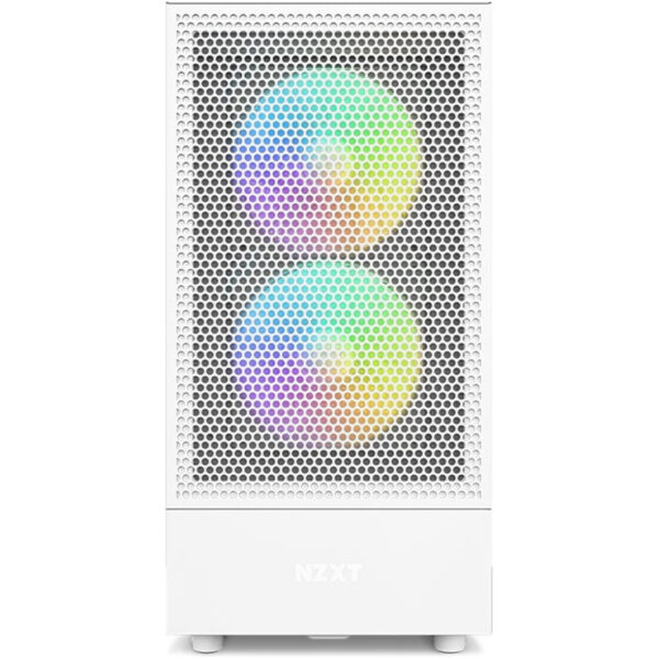 NZXT H5 WHITE Flow RGB Edition ATX MidTower Gaming Case Tempered Glass