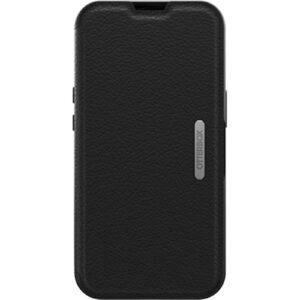 OtterBox iPhone 13 Pro 6.1 Strada Folio Wallet Case Black Premium leather Slim profile Magnetic latch Card holder secures cash or cards NZDEPOT - NZ DEPOT