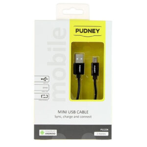 PUDNEY P1131K USB-A Plug to USB Mini 8Pin V2.0 Plug - 1m - Black - NZ DEPOT
