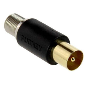 PUDNEY P3506 Coaxial Plug to F Socket Adapter - NZ DEPOT