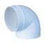 PVC duct round elbow 90deg 100dia SE/SE - VE121P - Duct - PVC Ducting