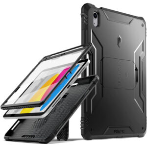Poetic Revolution Rugged Case with built in Screen Protector for iPad 10.9 10th Gen Black NZDEPOT - NZ DEPOT