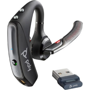 Poly 206110-102 Voyager 5200 UC B5200 Bluetooth Headset with Charge Case Computer & Mobile Wireless with BT700 USB-A -by Plantronics - NZ DEPOT