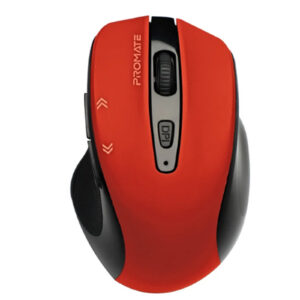 Promate EZGrip Ergonomic Wireless Mouse - Red - NZ DEPOT