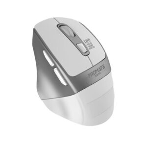 Promate SAMIT.WHT Ergonomic Silent Click Wireless Mouse with up to 2200 DPI. 10m Working Range. - NZ DEPOT