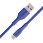 Promate XCORD-AC.BL 1M USB-A to USB-C Super Flexible Cable. Supports 2A Charging & 480Gbps Data Transfer. BlueColour. - NZ DEPOT