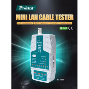 ProsKit MT-7058 Wire Tester Mini Lan Ethernet Cable Tester Multifunctional Network Cable Tester RJ45 RJ11 RJ12 Cat5 Cat6 - NZ DEPOT