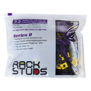 RACKSTUDS RSL2100P Series II 100 pack Purple Smart Rack Mounting System In Ziplock Resealable Bag Universal Replacements for cage nuts NZDEPOT - NZ DEPOT