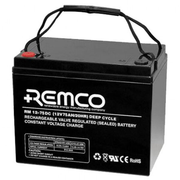 REMCO RM12-75DC 12 Volt battery