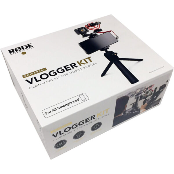 RODE Vlogger Kit Universal Filmmaking Kit for Smartphones with 3.5mm Ports - include Shotgun Mic