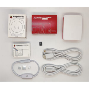 Raspberry Pi 4 Model B 4GB Dual Monitors Starter Kit Pack White Case Edition with Cooling Fan & Heatsinks