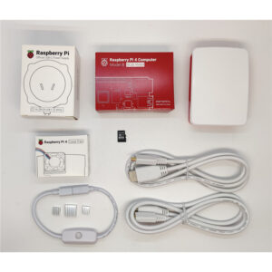 Raspberry Pi 4 Model B 8GB Dual Monitors Starter Kit Pack White Case Edition with Cooling Fan & Heatsinks