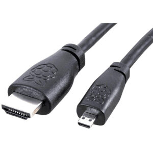 Raspberry Pi Official 1M Black Cable Micro HDMI to Standard HDMI type A for Raspberry Pi 4 Model B NZDEPOT - NZ DEPOT